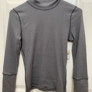 Free people gray mock neck layer top